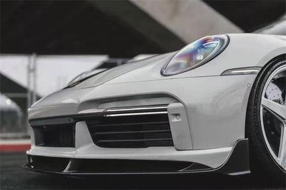 Carbonado 2020-2024 Porsche 911 992.1 Turbo S And Turbo S Cabriolet 9D Style Autoclave Carbon Fiber Front Lip Splitter