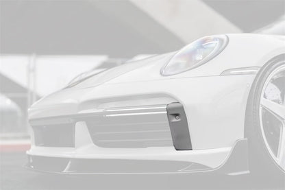 Carbonado 2020-2024 Porsche 911 992.1 Turbo S And Turbo S Cabriolet 9D Style Autoclave Carbon Fiber Front Bumper Air Vent Trim
