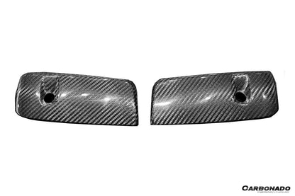 Carbonado 2020-2024 Porsche 911 992.1 Turbo S And Turbo S Cabriolet 9D Style Autoclave Carbon Fiber Front Bumper Air Vent Trim
