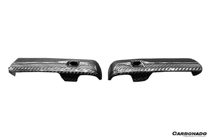 Carbonado 2020-2024 Porsche 911 992.1 Turbo S And Turbo S Cabriolet 9D Style Autoclave Carbon Fiber Front Bumper Air Vent Trim