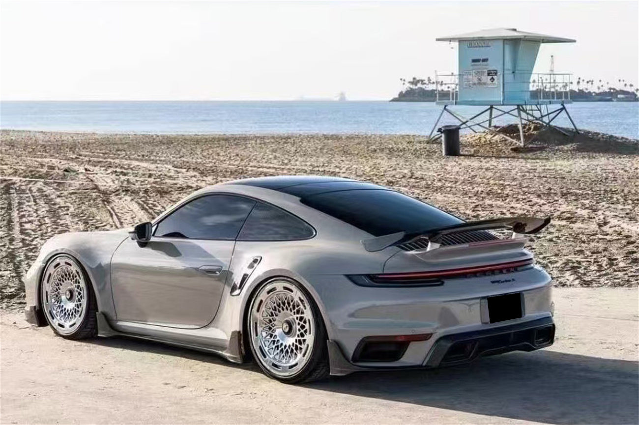 Alerón de maletero de fibra de carbono estilo autoclave para Porsche 911 992.1 Turbo S y Turbo S Cabriolet 9D (2020-2024)