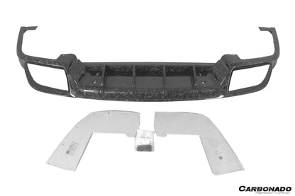 Carbonado 2018–2025 Porsche Cayenne 9Y0 Carbon Fiber KT-Style Rear Diffuser, Fits SUV and Coupe Models(E-Hybrid, Turbo, Turbo E-Hybrid, Turbo S E-Hybrid)