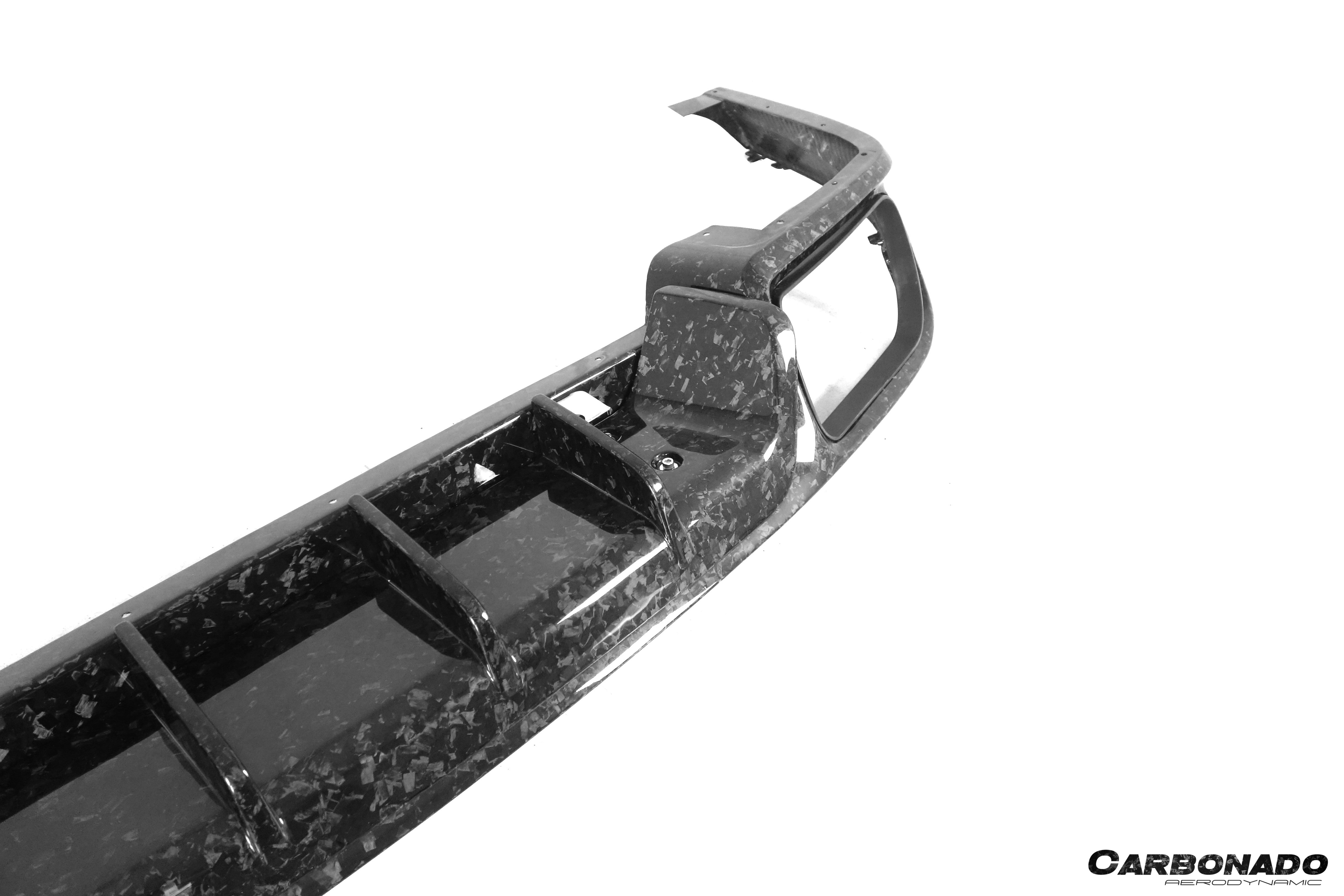 Carbonado 2018–2025 Porsche Cayenne 9Y0 Carbon Fiber KT-Style Rear Diffuser, Fits SUV and Coupe Models(E-Hybrid, Turbo, Turbo E-Hybrid, Turbo S E-Hybrid)