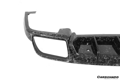 Carbonado 2018–2025 Porsche Cayenne 9Y0 Carbon Fiber KT-Style Rear Diffuser, Fits SUV and Coupe Models(E-Hybrid, Turbo, Turbo E-Hybrid, Turbo S E-Hybrid)