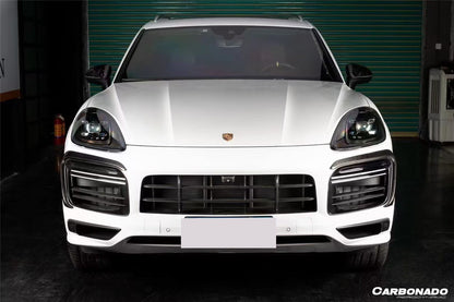 Carbonado Aero Autoclave Carbon Fiber Front Bumper Vent Trims | 2018-2023 Porsche Cayenne 9YA 9Y0 9YB Cayenne, S, GTS, Turbo