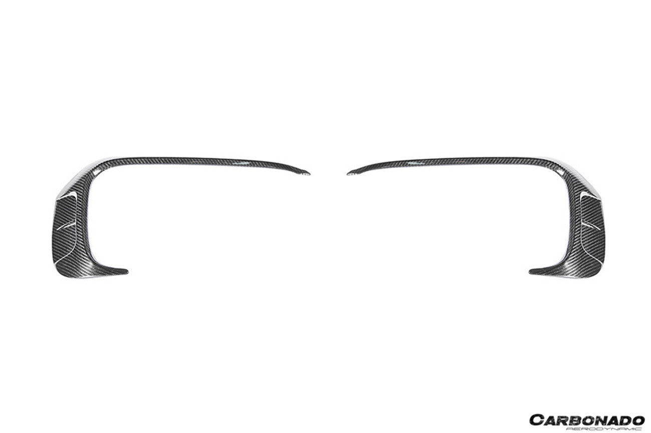 Carbonado Aero Autoclave Carbon Fiber Front Bumper Vent Trims | 2018-2023 Porsche Cayenne 9YA 9Y0 9YB Cayenne, S, GTS, Turbo