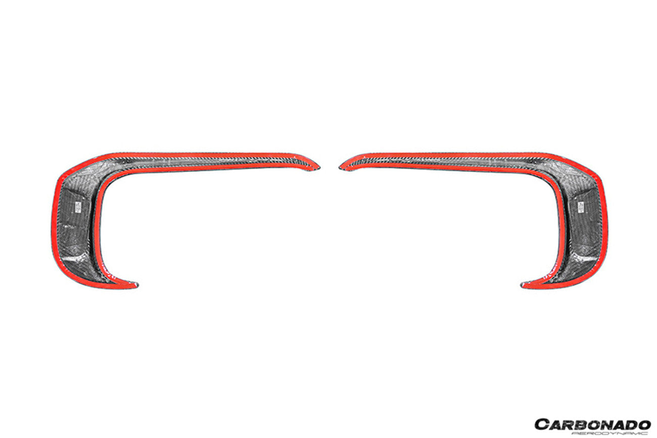 Carbonado Aero Autoclave Carbon Fiber Front Bumper Vent Trims | 2018-2023 Porsche Cayenne 9YA 9Y0 9YB Cayenne, S, GTS, Turbo