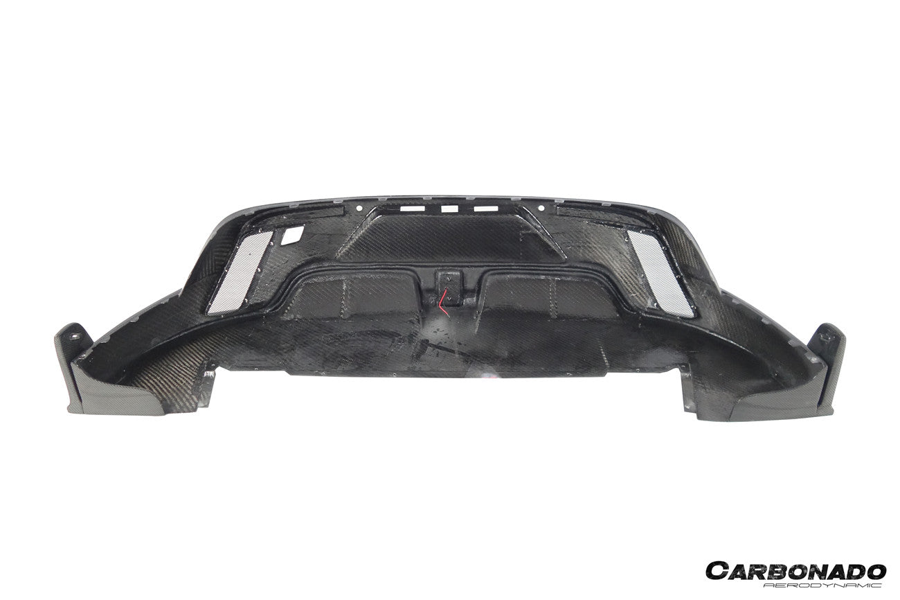 Carbonado 2019-2023 Porsche Taycan 4 4S GTS TURBO CADO Style Carbon Fiber Rear Diffuser