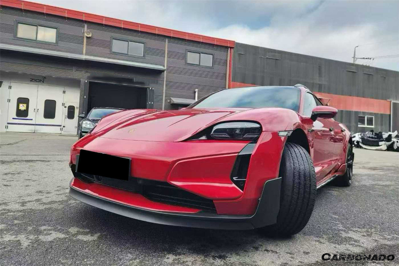 Carbonado Aero 2025-UP Porsche Taycan 9J1.2 Front Bumper Carbonado (Turbo GT) | Fits 4, 4S, GTS, Turbo, Turbo S, ST, CT, Sport Turismo