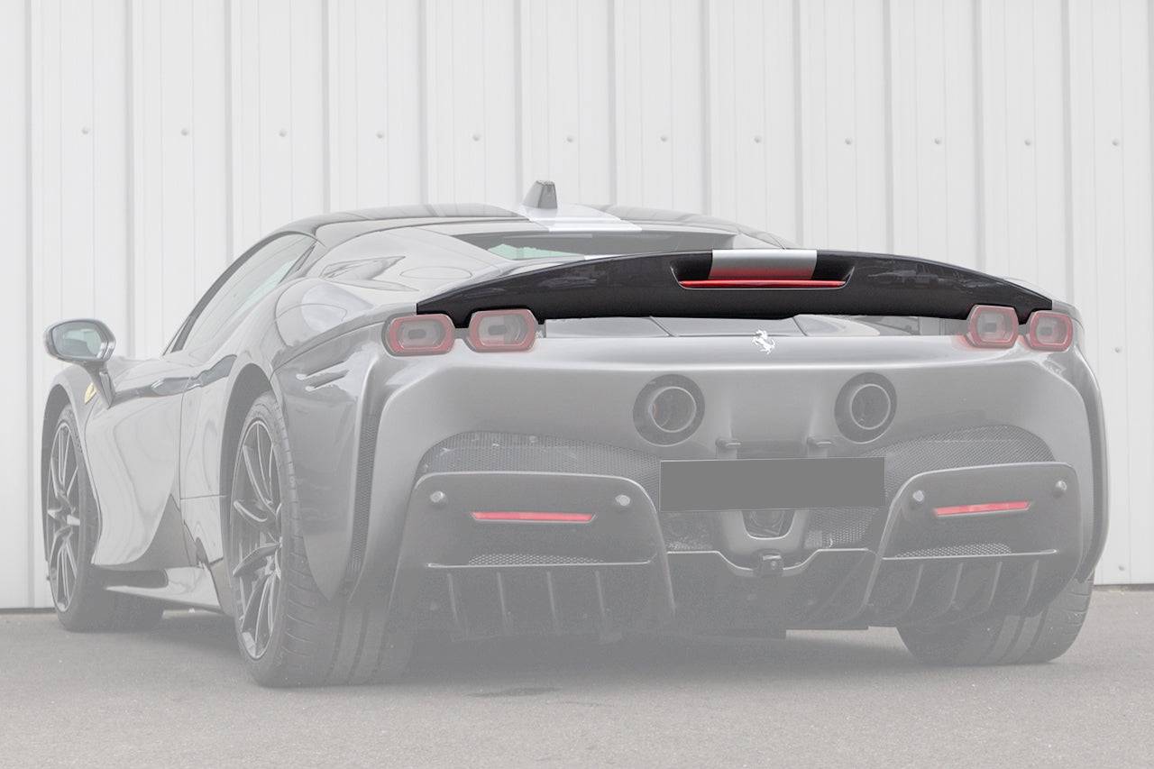 Alerón de maletero de fibra de carbono estilo Ferrari SF90 Stradale AV Carbonado 2020-UP