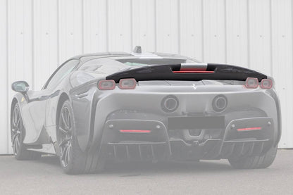 Alerón de maletero de fibra de carbono estilo Ferrari SF90 Stradale AV Carbonado 2020-UP