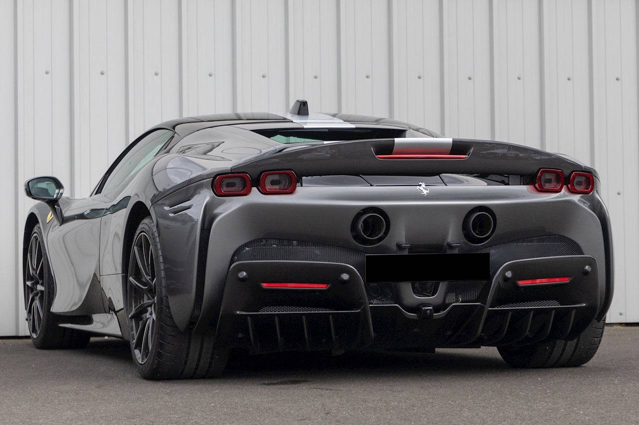Alerón de maletero de fibra de carbono estilo Ferrari SF90 Stradale AV Carbonado 2020-UP