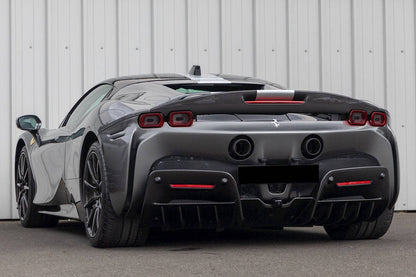 Alerón de maletero de fibra de carbono estilo Ferrari SF90 Stradale AV Carbonado 2020-UP