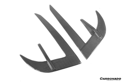 Cubiertas de luces diurnas delanteras de fibra de carbono secas estilo Tesla Model Y AD Carbonado 2020-2024