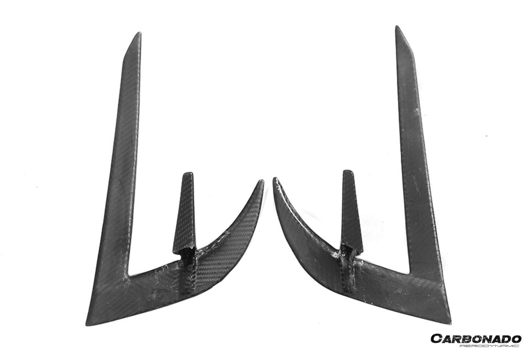 Cubiertas de luces diurnas delanteras de fibra de carbono secas estilo Tesla Model Y AD Carbonado 2020-2024