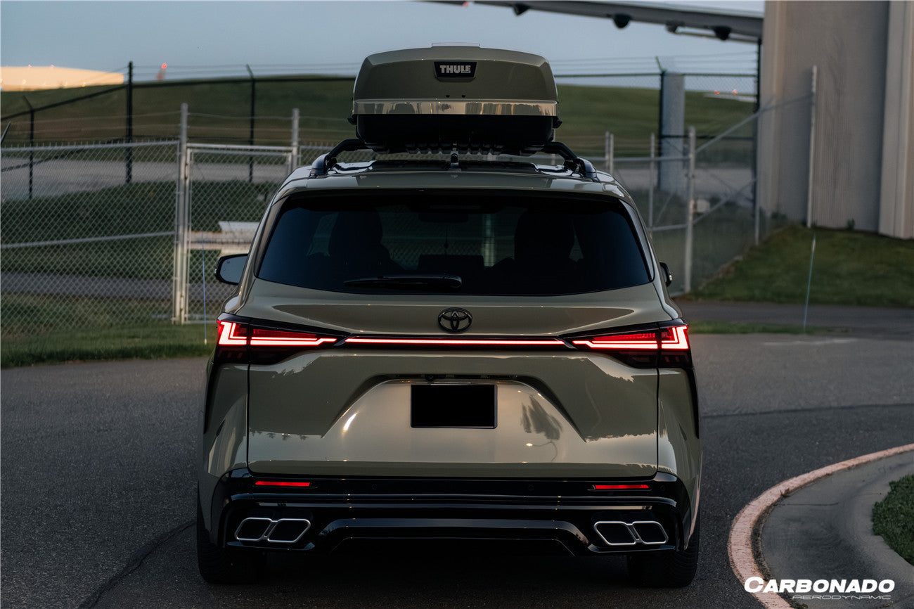 Carbonado Thunder Style Plastic Rear Diffuser with Tips | 2021-UP Toyota Sienna