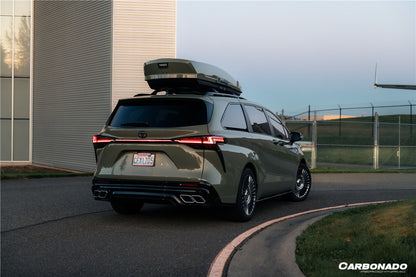 Carbonado Thunder Style Plastic Rear Diffuser with Tips | 2021-UP Toyota Sienna