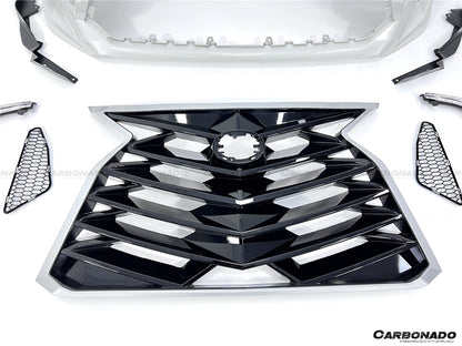 Carbonado 2021-UP Toyota Sienna Thunder Style PP Front Bumper with Lip and Grills and LED Light