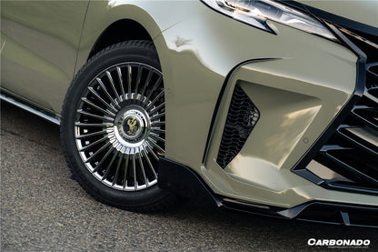 Carbonado 2021-UP Toyota Sienna Thunder Style PP Front Bumper with Lip and Grills and LED Light