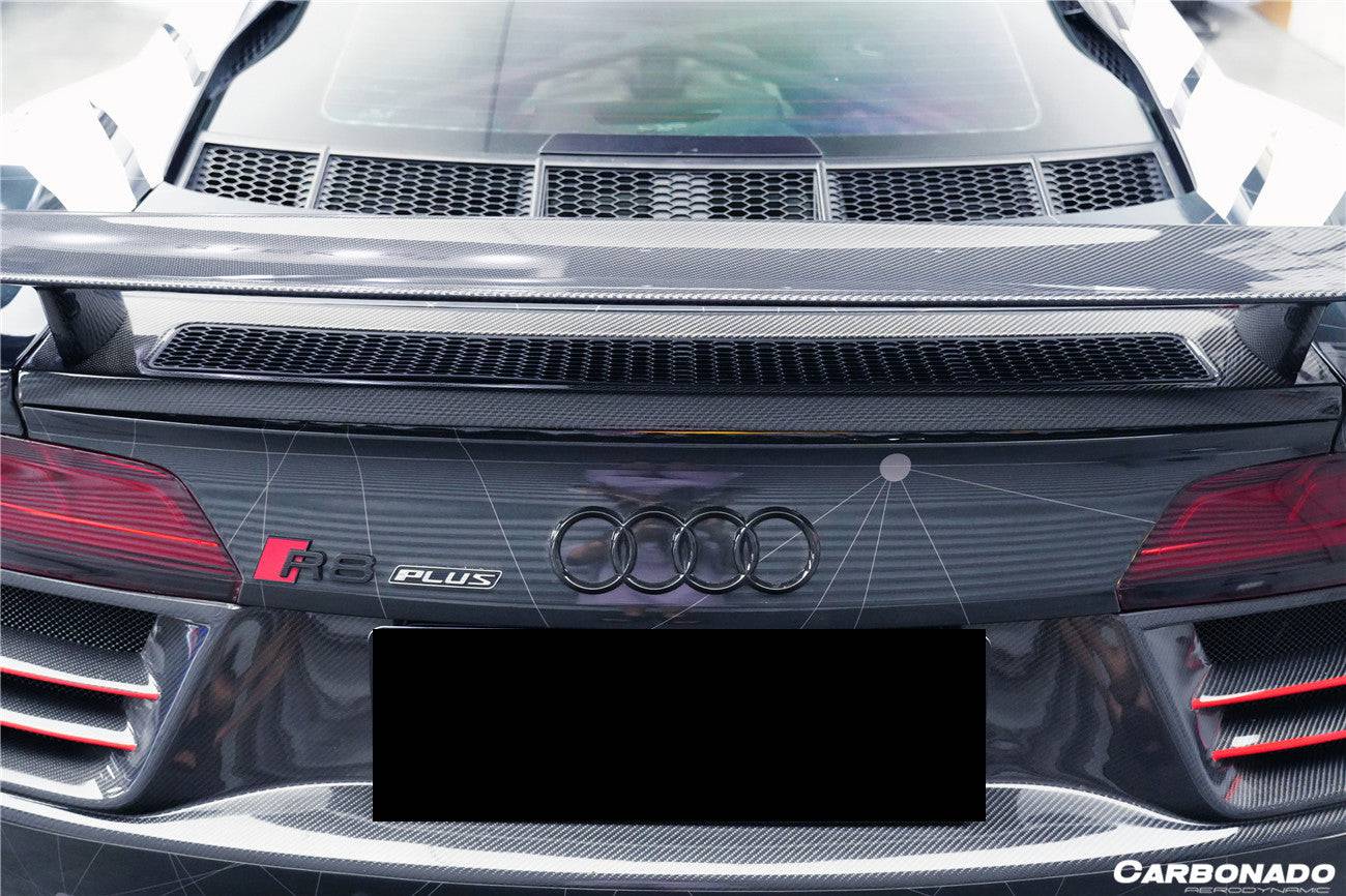 Carbonado 2016-2025 Audi R8 GEN2 Coupe ONLY GT Style Carbon Fiber Trunk Wing with Base