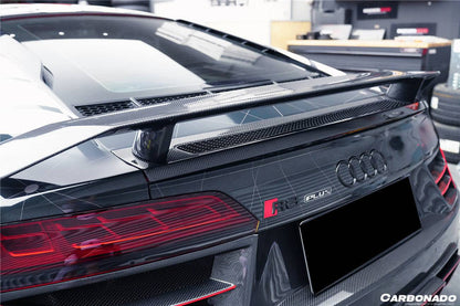 Carbonado 2016-2025 Audi R8 GEN2 Coupe ONLY GT Style Carbon Fiber Trunk Wing with Base