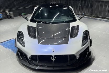 Carbonado 2020-2024 Maserati MC20 MSY Style DRY Carbon Fiber Front Lip