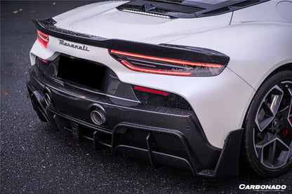 Carbonado 2020-2024 Maserati MC20 MSY Style DRY Carbon Fiber Rear Diffuser with Brake Light