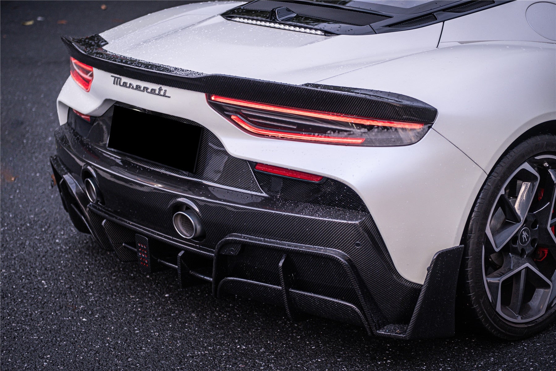 Alerón de maletero de fibra de carbono seco estilo Maserati MC20 MSY Carbonado 2020-2024