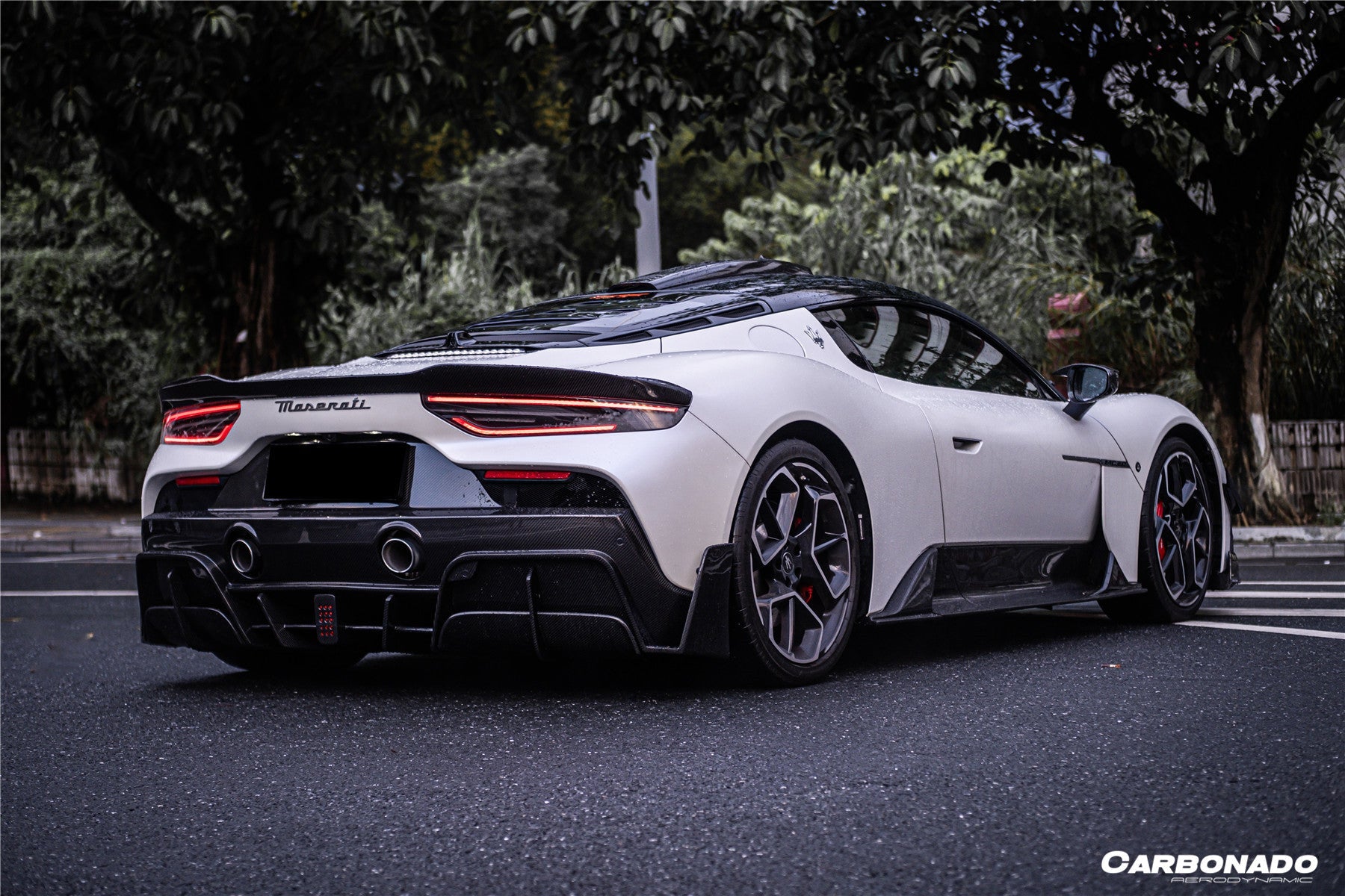 Alerón de maletero de fibra de carbono seco estilo Maserati MC20 MSY Carbonado 2020-2024
