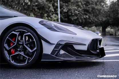 Carbonado 2020-2024 Maserati MC20 MSY Style DRY Carbon Fiber Front Lip