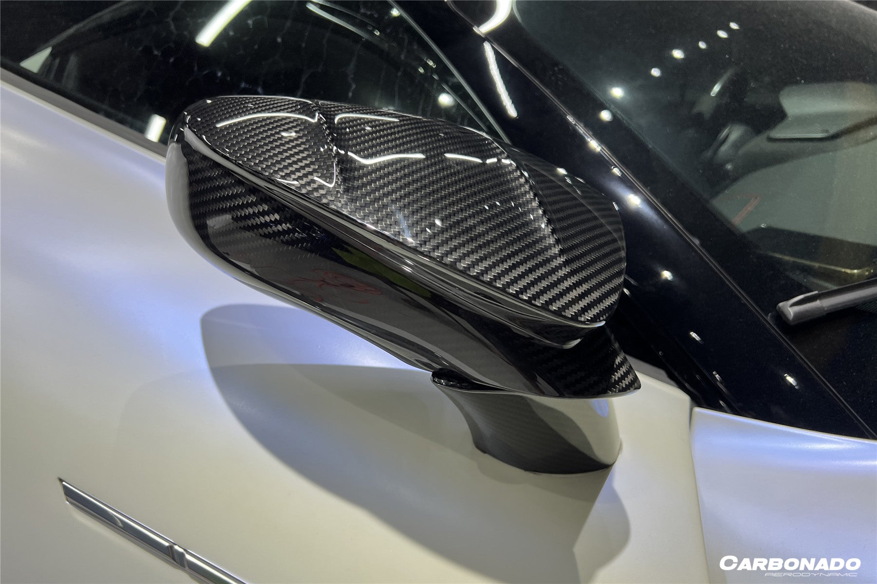 Carbonado 2020-2024 Maserati MC20 MSY Style DRY Carbon Fiber Mirror Housing Replacement