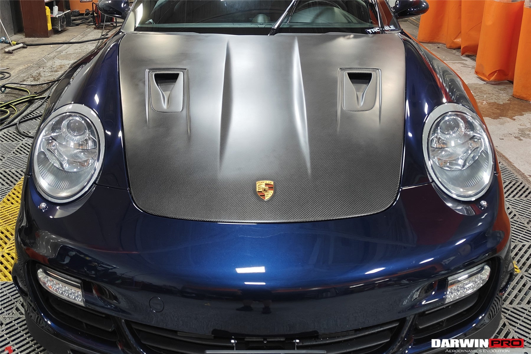 DarwinPRO 2005-2012 Porsche 911 997 Carrera &amp; S &amp; 4S &amp; Turbo &amp; 06-12 Cayman 987 GT2RS Style Hood