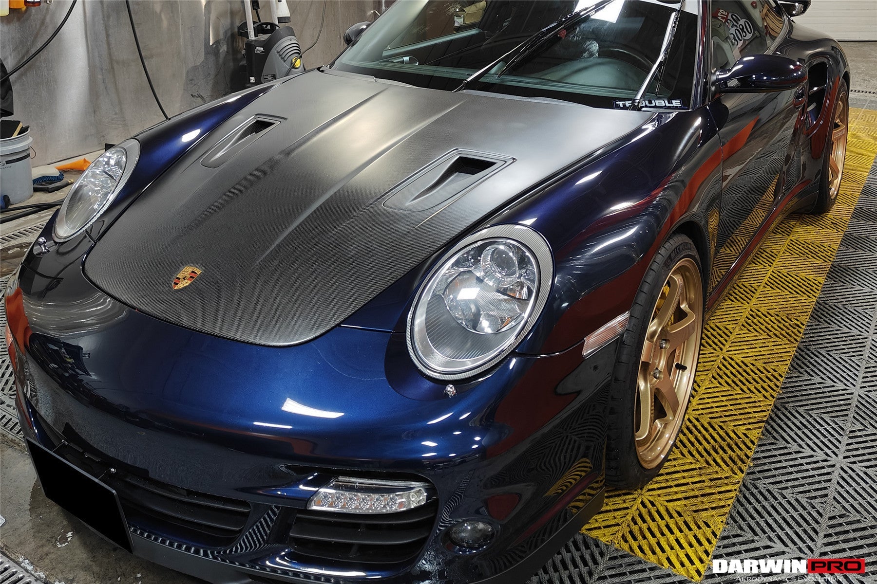 DarwinPRO 2005-2012 Porsche 911 997 Carrera &amp; S &amp; 4S &amp; Turbo &amp; 06-12 Cayman 987 GT2RS Style Hood