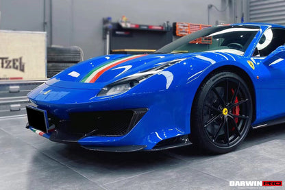 Parachoques delantero parcial de fibra de carbono DarwinPRO para Ferrari 488 Pista 2018-2022