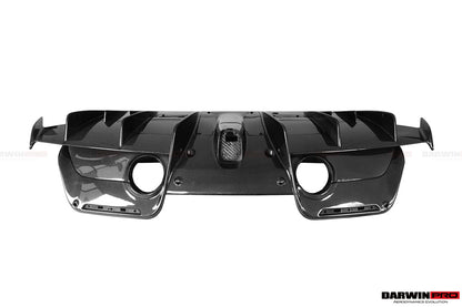 DarwinPRO 2015-2020 Ferrari 488 Spider Pista Style Carbon Fiber Rear Bumper And Wing