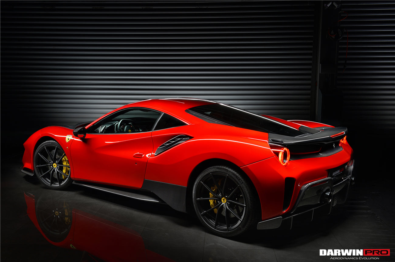 DarwinPRO 2015-2020 Ferrari 488 GTB | Spider Pista Style Carbon Fiber Side Skirts