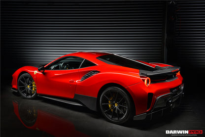 DarwinPRO 2015-2020 Ferrari 488 GTB | Spider Pista Style Carbon Fiber Side Skirts