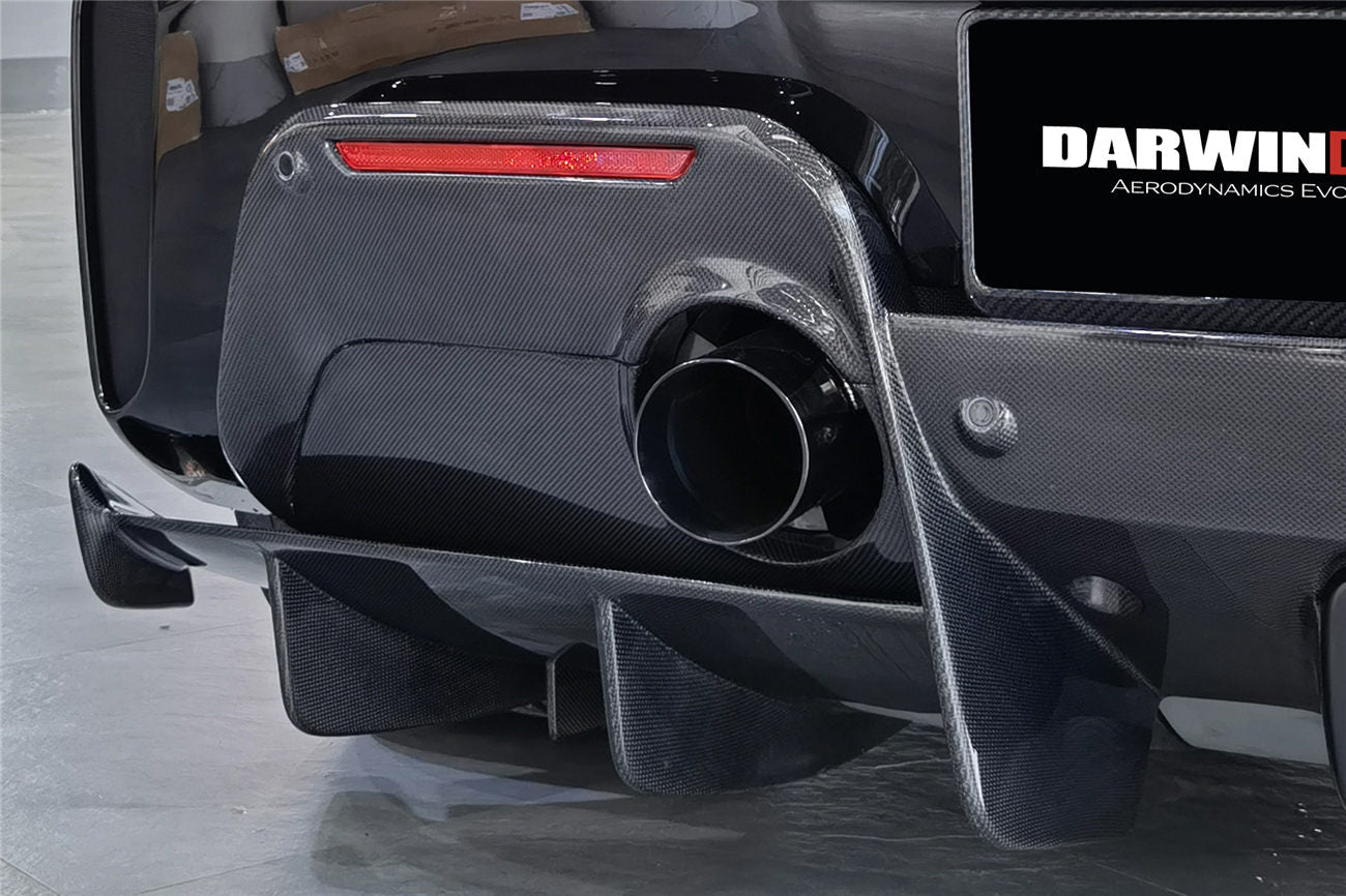 DarwinPRO 2015-2020 Ferrari 488 Spider Pista Style Carbon Fiber Rear Bumper And Wing