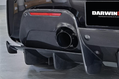 DarwinPRO 2015-2020 Ferrari 488 Spider Pista Style Carbon Fiber Rear Bumper And Wing