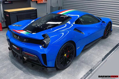 Parachoques trasero DarwinPRO para Ferrari 488 Pista 2018-2022 con carcasa superior (sin difusor)