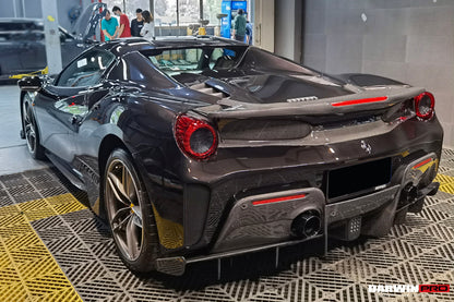 DarwinPRO 2015-2020 Ferrari 488 Spider Pista Style Carbon Fiber Rear Bumper And Wing