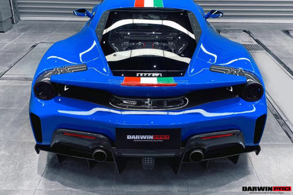 DarwinPRO 2018-2022 Ferrari 488 Pista Origenal Rear Bumper Carbon Fiber Upper Shell