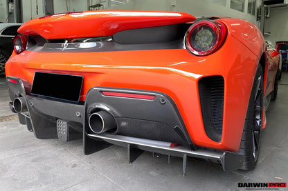 DarwinPRO 2018-2022 Ferrari 488 Pista Origenal Rear Bumper Carbon Fiber Upper Shell