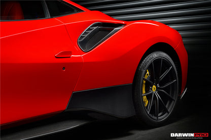 DarwinPRO 2015-2020 Ferrari 488 GTB | Spider Pista Style Carbon Fiber Quarter Panel Side Scoops