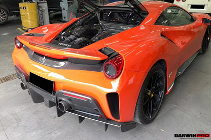 DarwinPRO 2018-2022 Ferrari 488 Pista Origenal Rear Bumper Carbon Fiber Upper Shell