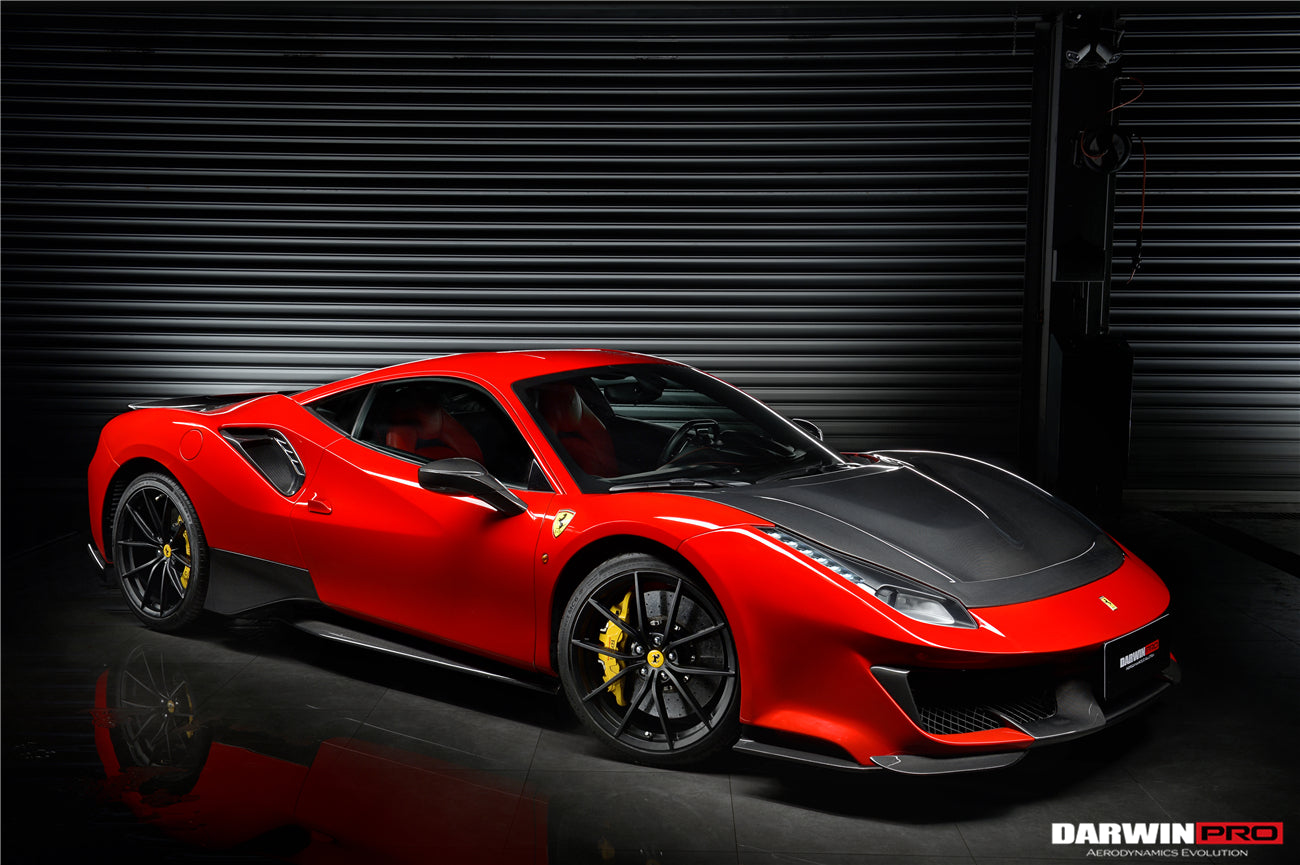 DarwinPRO 2015-2020 Ferrari 488 GTB | Spider Pista Style Carbon Fiber Side Skirts