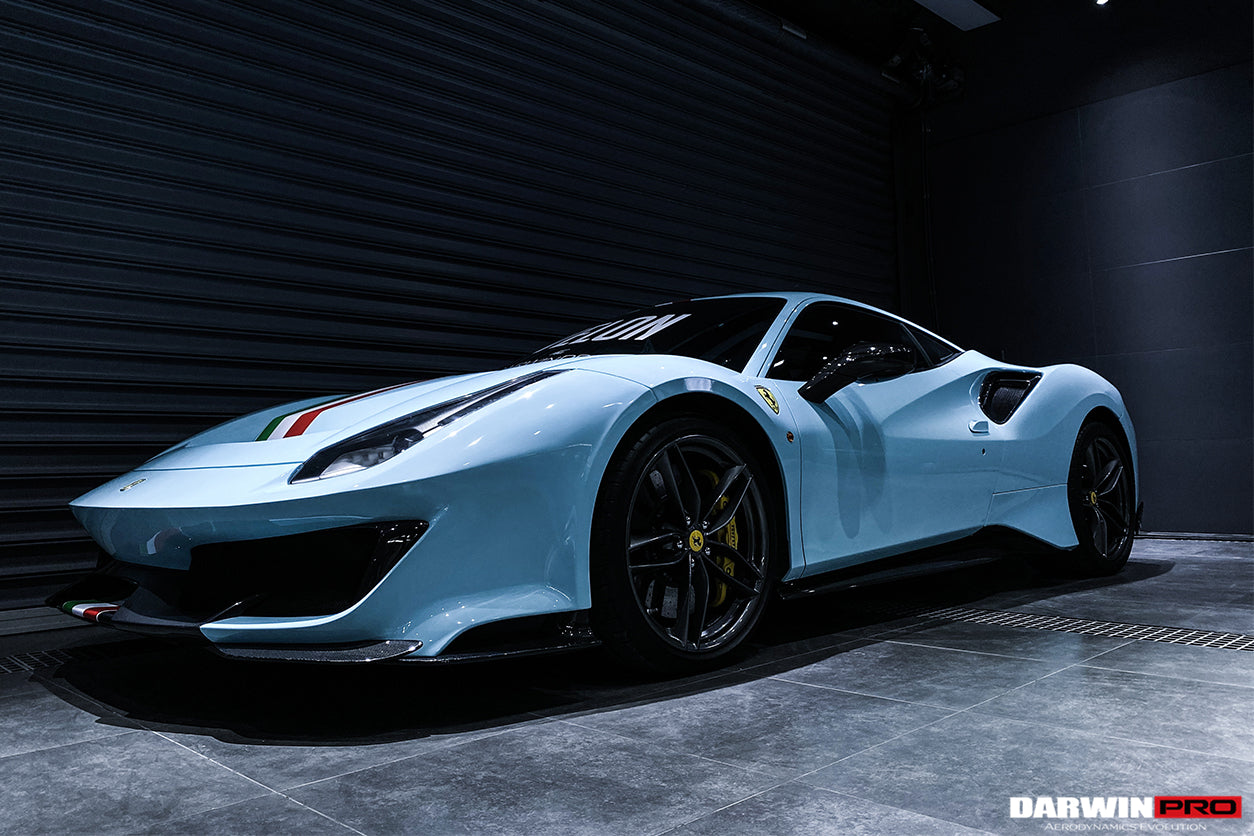 DarwinPRO 2015-2020 Ferrari 488 GTB | Spider Pista Style Carbon Fiber Side Skirts