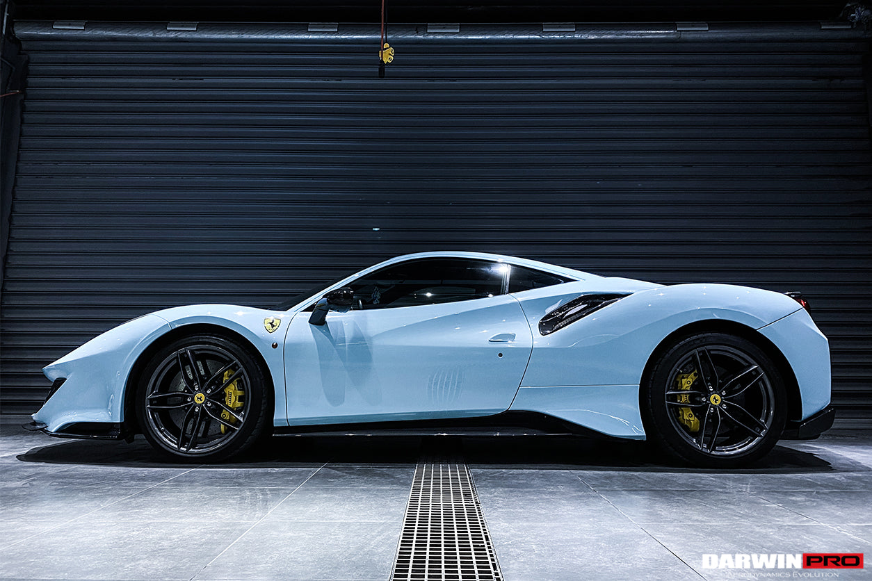 DarwinPRO 2015-2020 Ferrari 488 GTB | Spider Pista Style Carbon Fiber Side Skirts