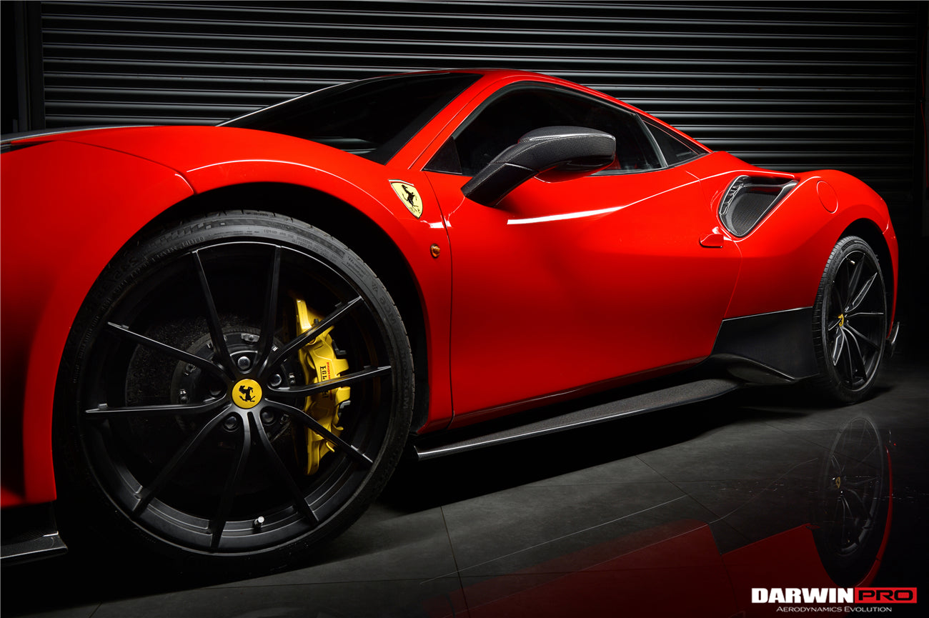 DarwinPRO 2015-2020 Ferrari 488 GTB | Spider Pista Style Carbon Fiber Quarter Panel Side Scoops