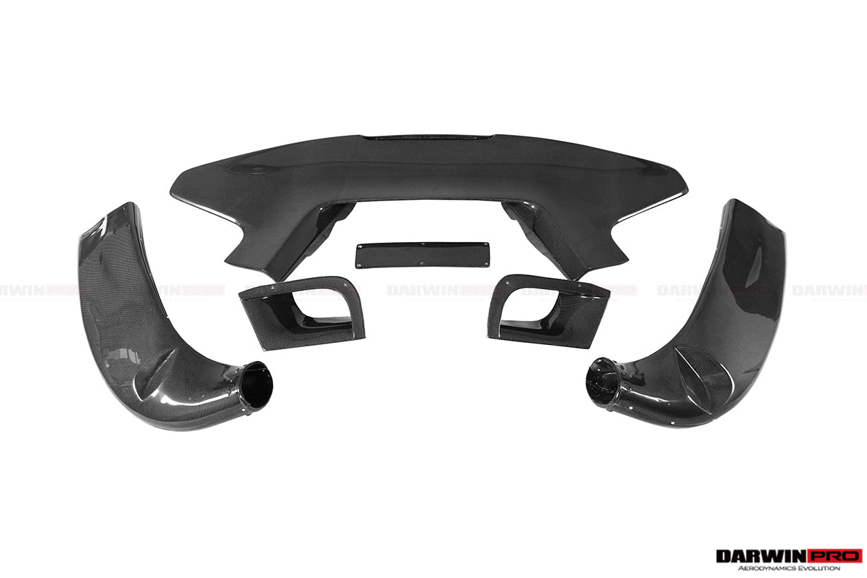 Parachoques trasero y alerón de fibra de carbono DarwinPRO 2015-2020 Ferrari 488 GTB estilo pista